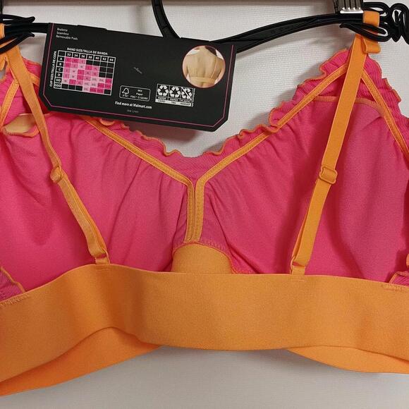 Nobo No Boundaries Bralette Plus Size XXL 2XL Pink‎ Bra Seamless Removable Pads - Picture 3 of 5